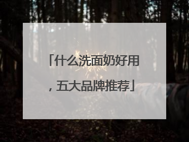 什么洗面奶好用，五大品牌推荐