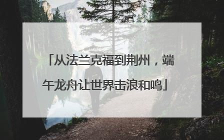 从法兰克福到荆州，端午龙舟让世界击浪和鸣