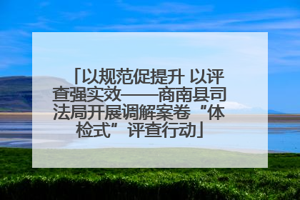 以规范促提升 以评查强实效——商南县司法局开展调解案卷“体检式”评查行动