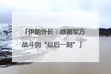 伊朗外长：感谢军方战斗到“最后一刻”