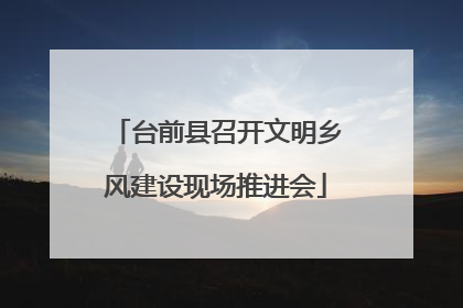 台前县召开文明乡风建设现场推进会