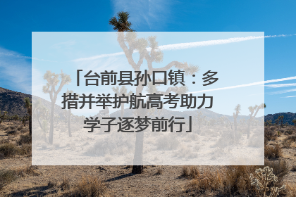 台前县孙口镇：多措并举护航高考助力学子逐梦前行