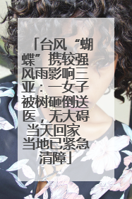 台风“蝴蝶”携较强风雨影响三亚：一女子被树砸倒送医，无大碍当天回家 当地已紧急清障