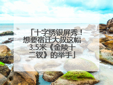 十字绣银屏秀！想要宿迁大叔这幅3.5米《金陵十二钗》的举手