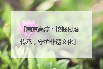 南京高淳：挖掘村落传承，守护非遗文化