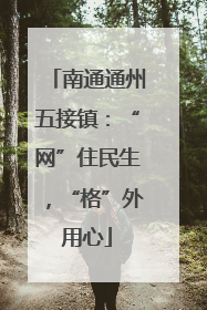南通通州五接镇：“网”住民生，“格”外用心