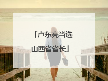 卢东亮当选山西省省长
