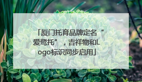 厦门托育品牌定名“爱鹭托”，吉祥物和Logo标识同步启用