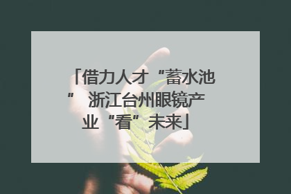 借力人才“蓄水池” 浙江台州眼镜产业“看”未来