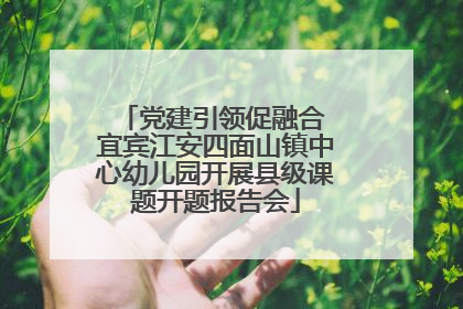 党建引领促融合 宜宾江安四面山镇中心幼儿园开展县级课题开题报告会