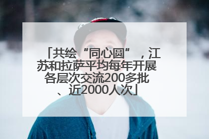 共绘“同心圆”，江苏和拉萨平均每年开展各层次交流200多批、近2000人次