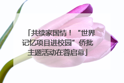 共续家国情！“世界记忆项目进校园”侨批主题活动在蓉启幕