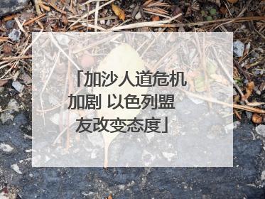 加沙人道危机加剧 以色列盟友改变态度