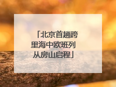 北京首趟跨里海中欧班列从房山启程