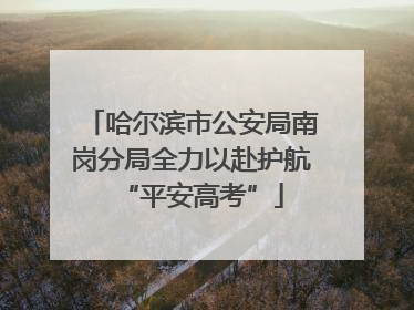 哈尔滨市公安局南岗分局全力以赴护航“平安高考”
