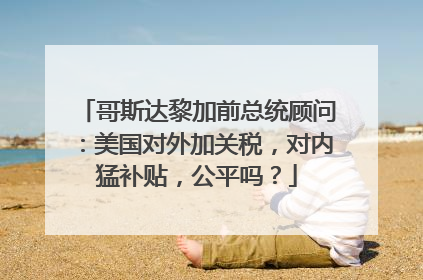 哥斯达黎加前总统顾问：美国对外加关税，对内猛补贴，公平吗？