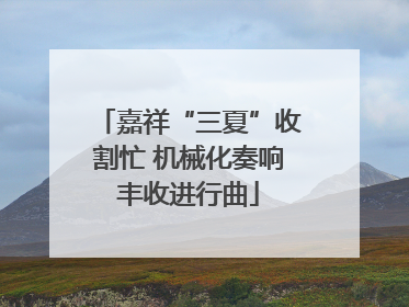 嘉祥“三夏”收割忙 机械化奏响丰收进行曲
