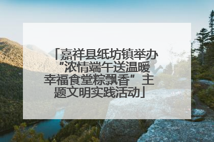 嘉祥县纸坊镇举办“浓情端午送温暖 幸福食堂粽飘香”主题文明实践活动