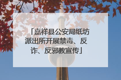 嘉祥县公安局纸坊派出所开展禁毒、反诈、反邪教宣传