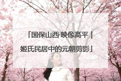 国保山西·映像高平｜姬氏民居中的元朝剪影