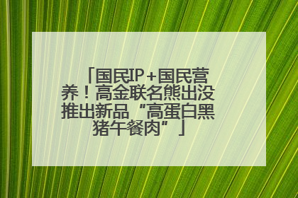 国民IP+国民营养！高金联名熊出没推出新品“高蛋白黑猪午餐肉”