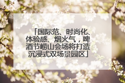 国际范、时尚化、体验感、烟火气，啤酒节崂山会场将打造沉浸式双场景园区