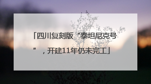四川复刻版“泰坦尼克号”，开建11年仍未完工