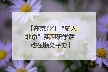 在京台生“融入北京”实习研学活动在顺义举办