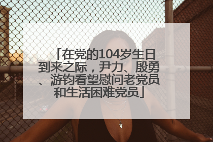 在党的104岁生日到来之际，尹力、殷勇、游钧看望慰问老党员和生活困难党员