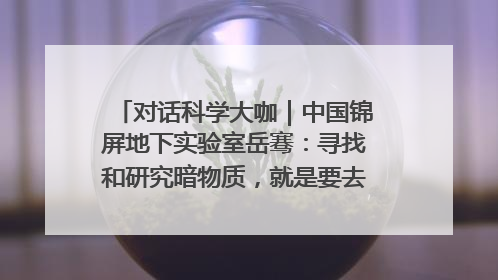 对话科学大咖｜中国锦屏地下实验室岳骞：寻找和研究暗物质，就是要去突破人类的认知边界