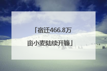 宿迁466.8万亩小麦陆续开镰