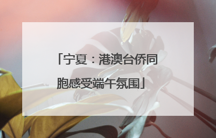 宁夏：港澳台侨同胞感受端午氛围
