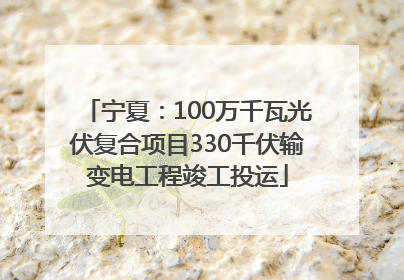 宁夏：100万千瓦光伏复合项目330千伏输变电工程竣工投运