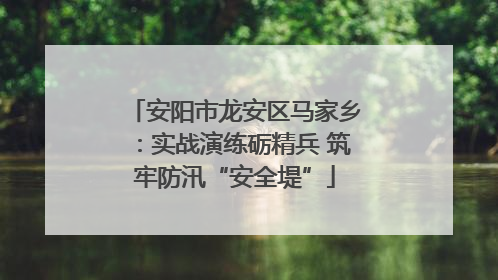 安阳市龙安区马家乡：实战演练砺精兵 筑牢防汛“安全堤”