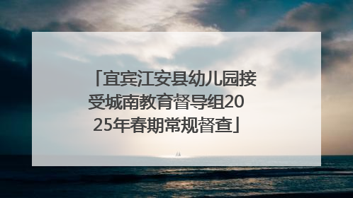 宜宾江安县幼儿园接受城南教育督导组2025年春期常规督查