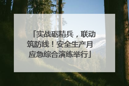 实战砺精兵，联动筑防线！安全生产月应急综合演练举行