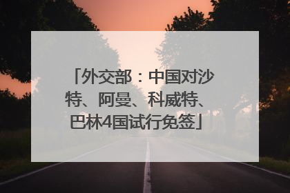 外交部：中国对沙特、阿曼、科威特、巴林4国试行免签
