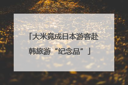 大米竟成日本游客赴韩旅游“纪念品”