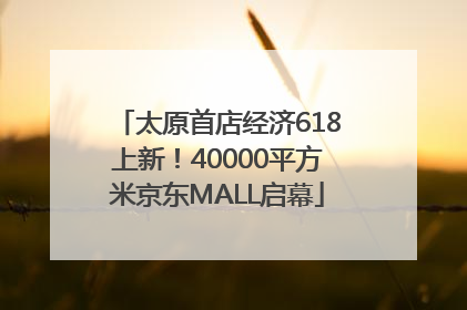 太原首店经济618上新！40000平方米京东MALL启幕