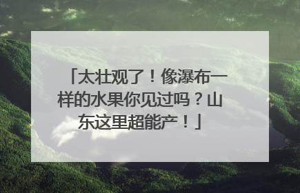 太壮观了！像瀑布一样的水果你见过吗？山东这里超能产！