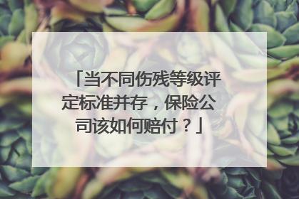 当不同伤残等级评定标准并存，保险公司该如何赔付？