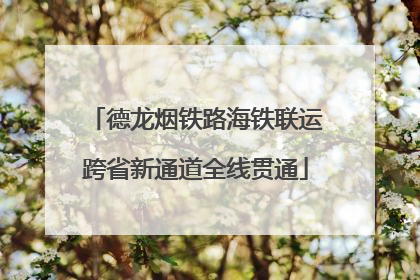 德龙烟铁路海铁联运跨省新通道全线贯通