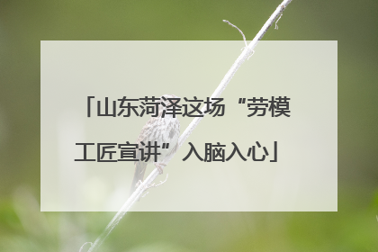 山东菏泽这场“劳模工匠宣讲”入脑入心