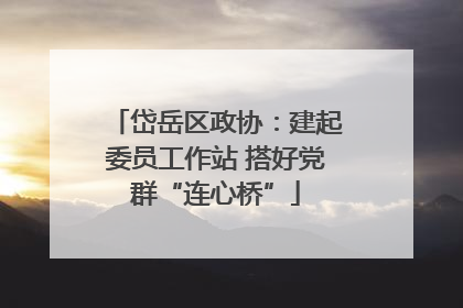 岱岳区政协：建起委员工作站 搭好党群“连心桥”