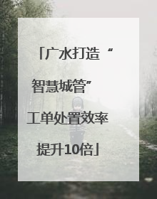 广水打造“智慧城管” 工单处置效率提升10倍