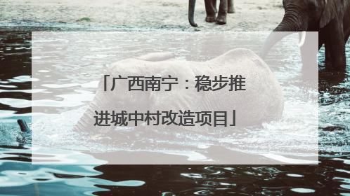 广西南宁：稳步推进城中村改造项目