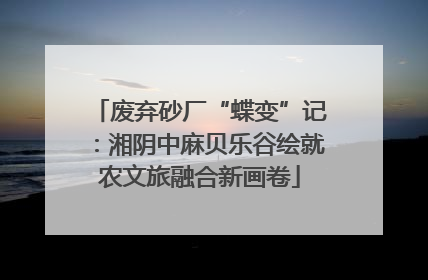 废弃砂厂“蝶变”记：湘阴中麻贝乐谷绘就农文旅融合新画卷