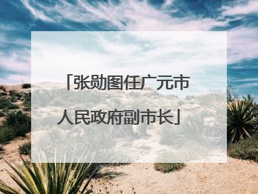 张勋图任广元市人民政府副市长