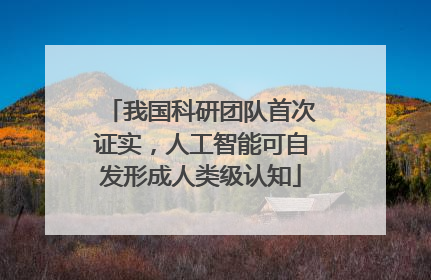 我国科研团队首次证实，人工智能可自发形成人类级认知