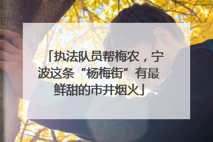 执法队员帮梅农，宁波这条“杨梅街”有最鲜甜的市井烟火